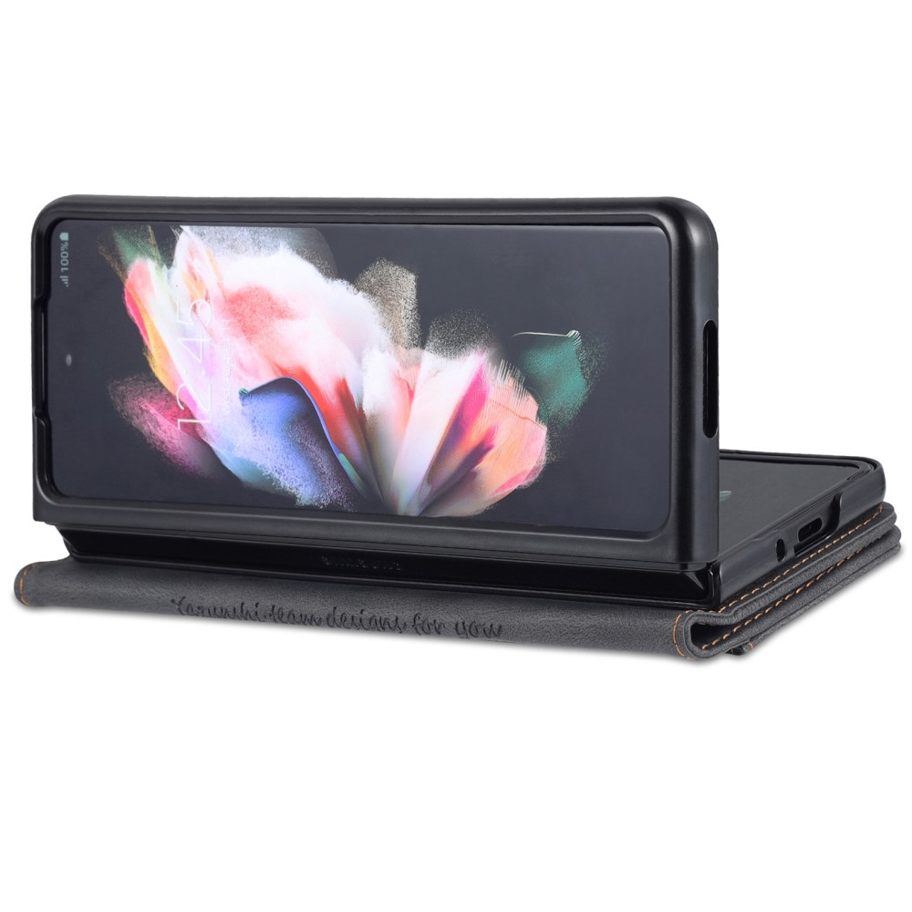 AZNS AZNS Galaxy Z Fold 5 Fodral Läder Svart
