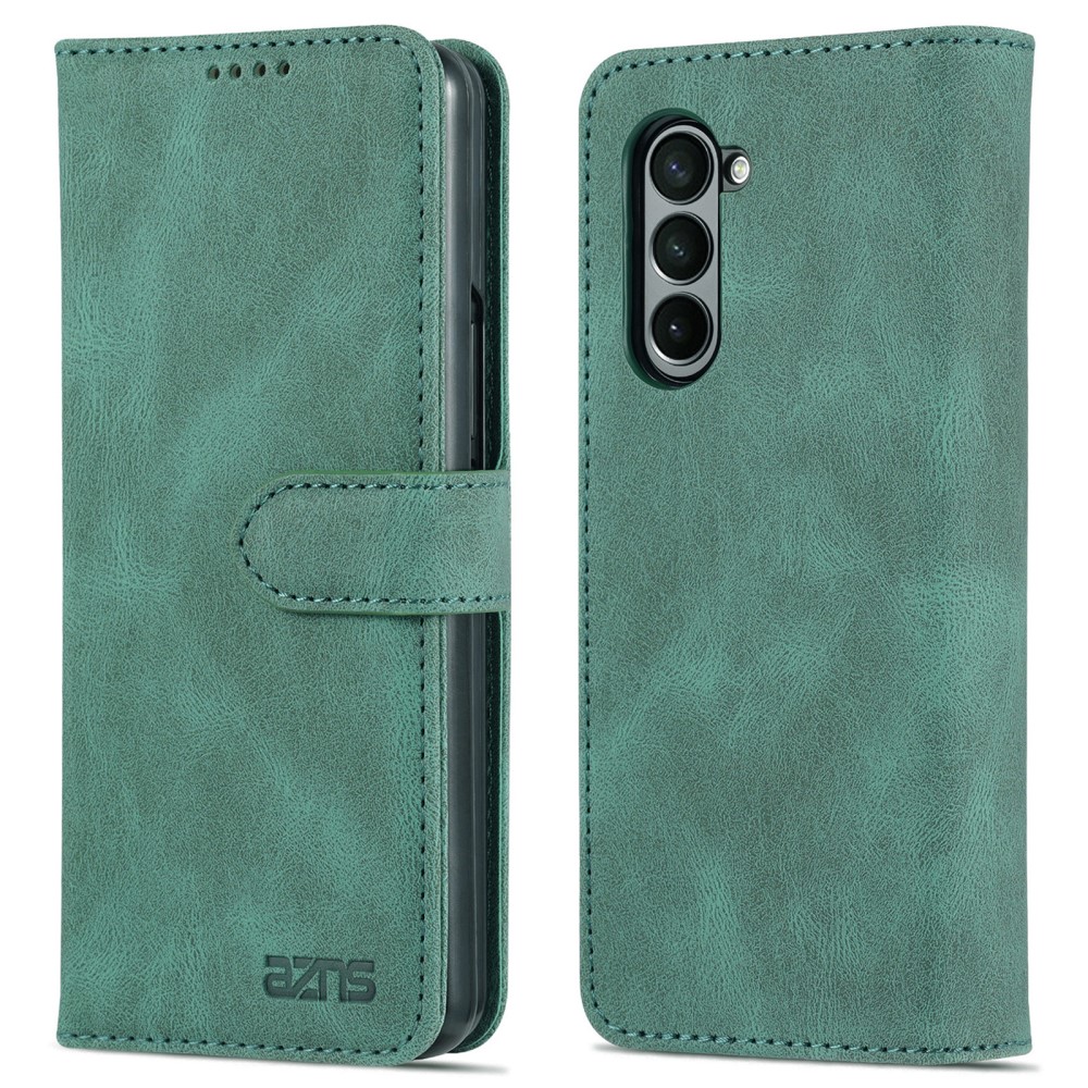 AZNS AZNS Galaxy Z Fold 5 Fodral Läder Grön