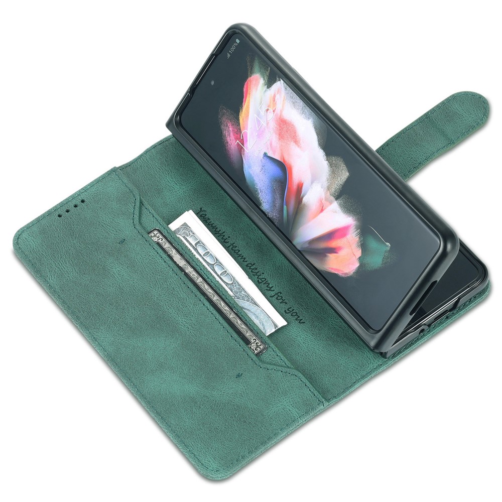 AZNS AZNS Galaxy Z Fold 5 Fodral Läder Grön