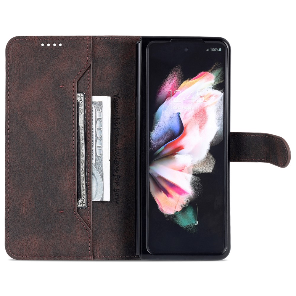 AZNS AZNS Galaxy Z Fold 5 Fodral Läder Brun
