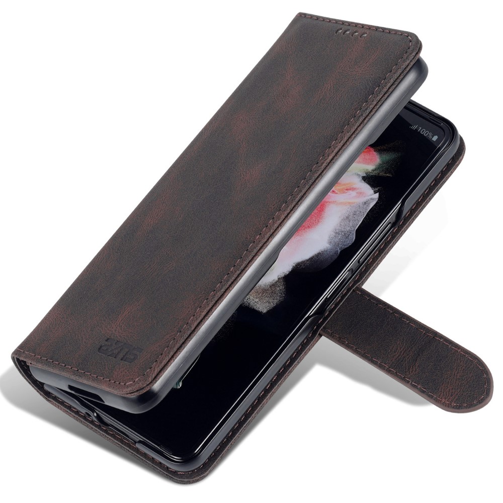 AZNS AZNS Galaxy Z Fold 5 Fodral Läder Brun