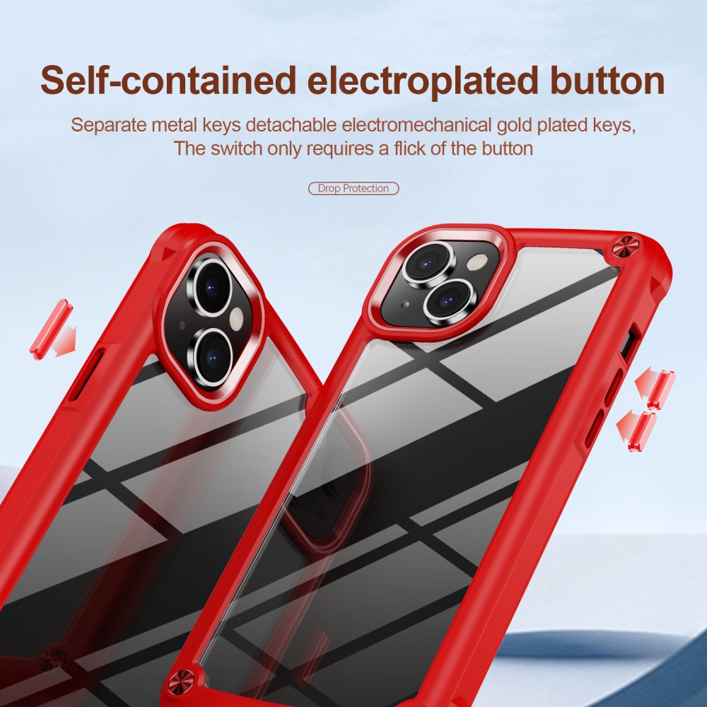  iPhone 15 Plus Skal Shockproof Hybrid Armor Röd