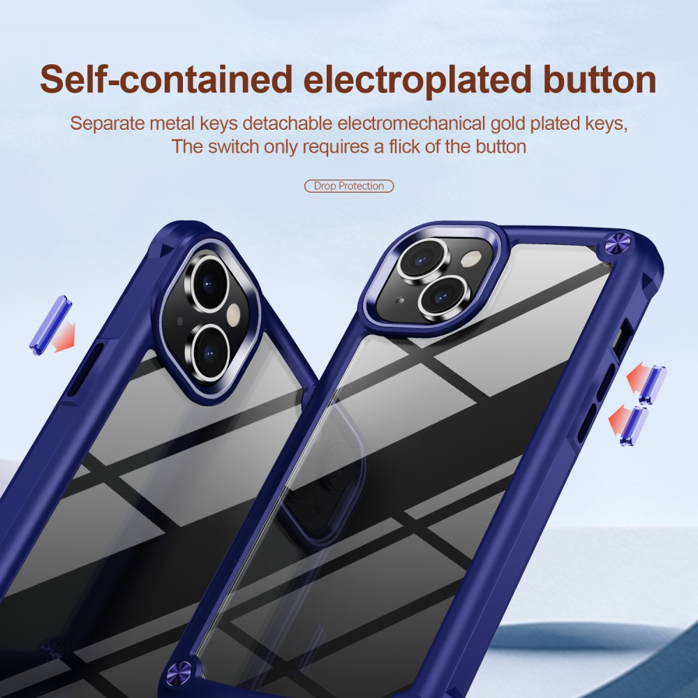  iPhone 15 Plus Skal Shockproof Hybrid Armor Blå