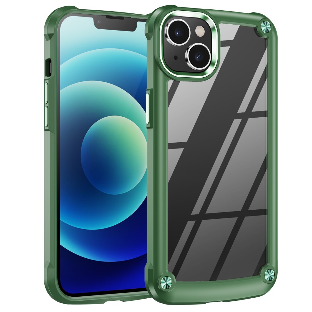  iPhone 15 Plus Skal Shockproof Hybrid Armor Grön