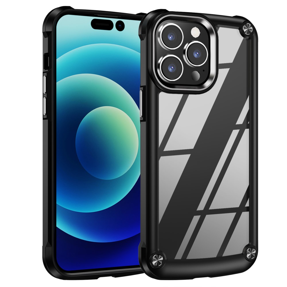  iPhone 15 Pro Skal Shockproof Hybrid Armor Svart