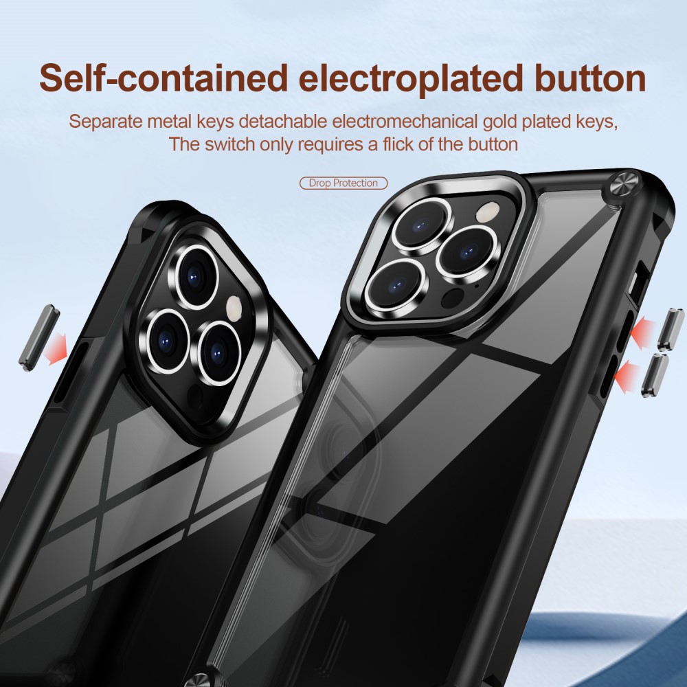  iPhone 15 Pro Skal Shockproof Hybrid Armor Svart