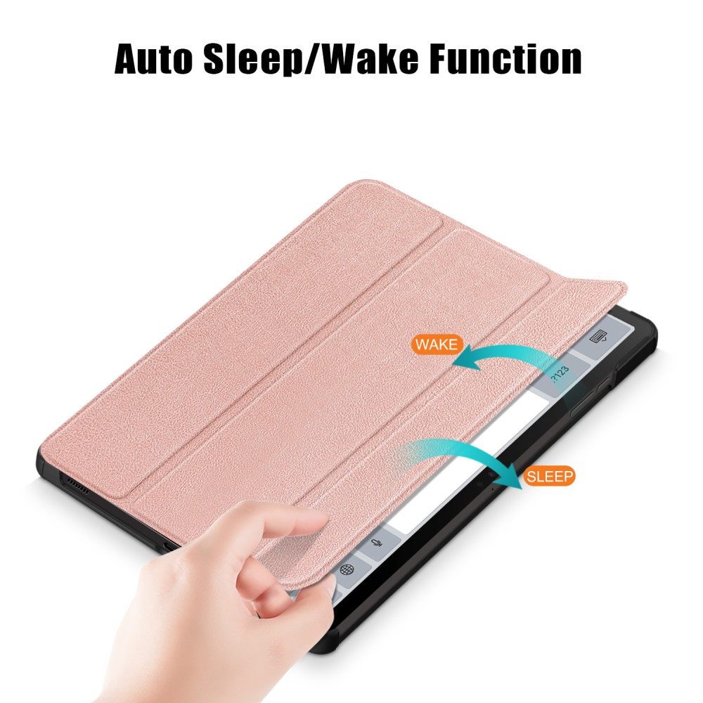  Samsung Galaxy Tab S9 Fodral Tri-Fold Roséguld