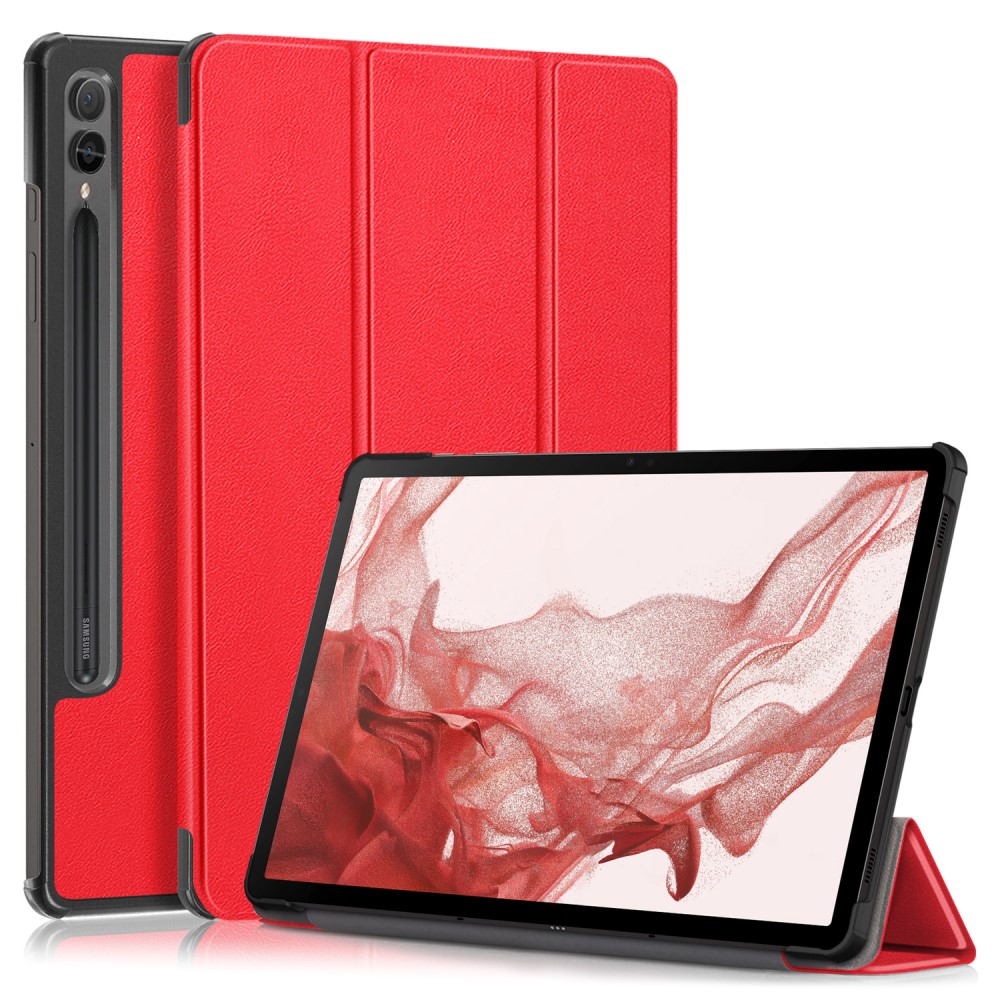  Samsung Galaxy Tab S9 Fodral Tri-Fold Röd