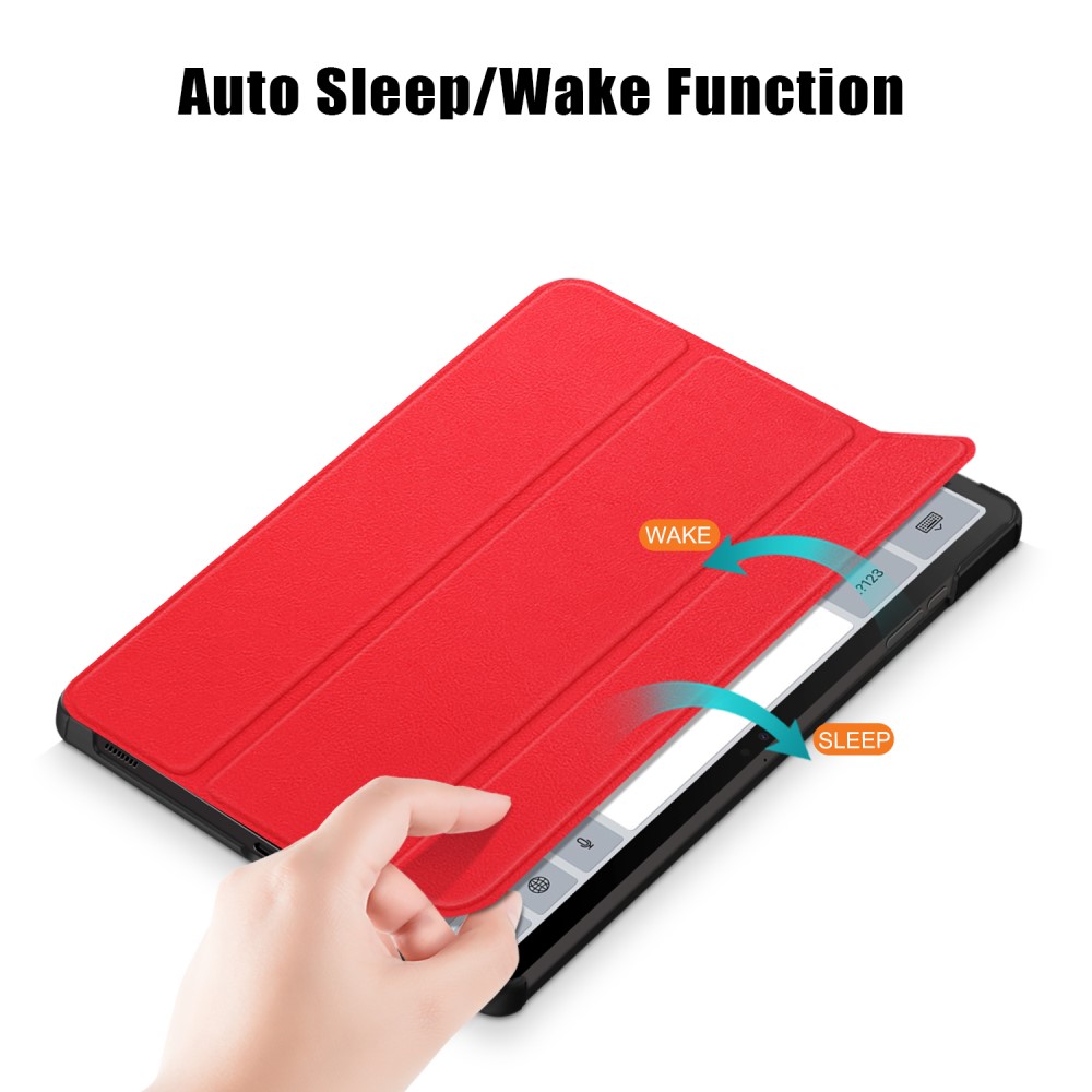  Samsung Galaxy Tab S9 Fodral Tri-Fold Röd