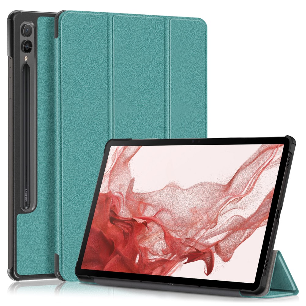  Samsung Galaxy Tab S9 Fodral Tri-Fold Svartgrön