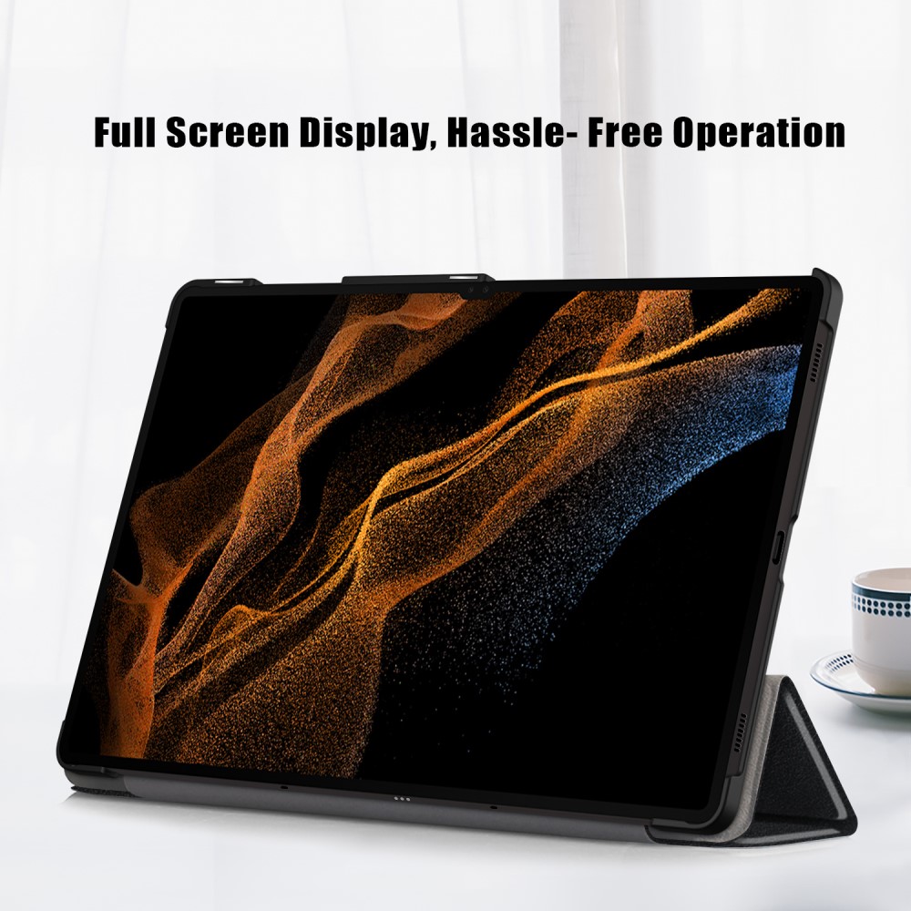  Samsung Galaxy Tab S9 Ultra Fodral Tri-Fold Svart