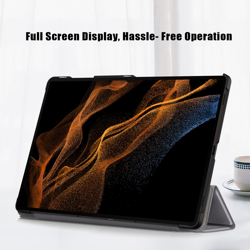  Samsung Galaxy Tab S9 Ultra Fodral Tri-Fold Grå