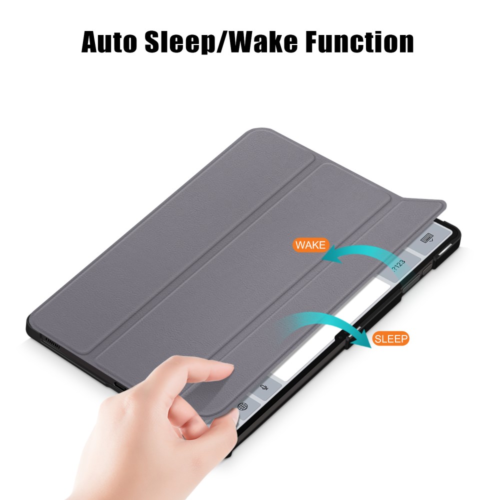  Samsung Galaxy Tab S9 Ultra Fodral Tri-Fold Grå