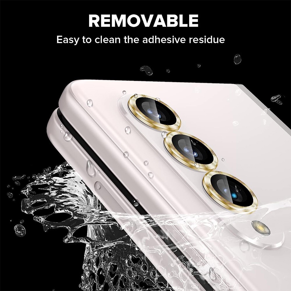 ENKAY ENKAY Galaxy Z Fold 5 Linsskydd Aluminium Härdat Glas Rosa
