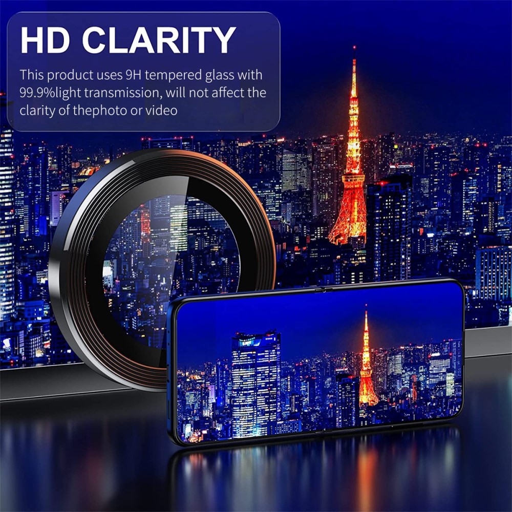 ENKAY ENKAY Galaxy Z Flip 5 Linsskydd Aluminium Härdat Glas Guld