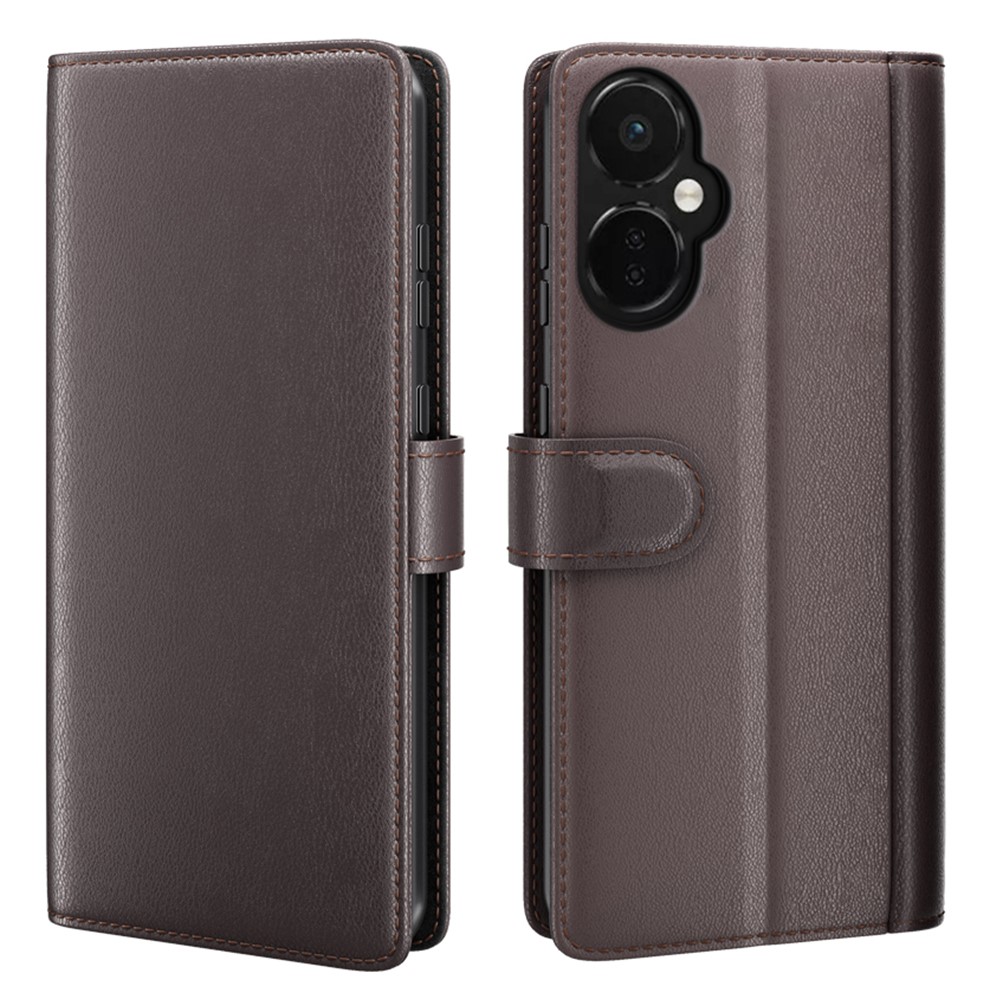  OnePlus Nord CE 3 Lite 5G Fodral Premium Äkta Läder Brun