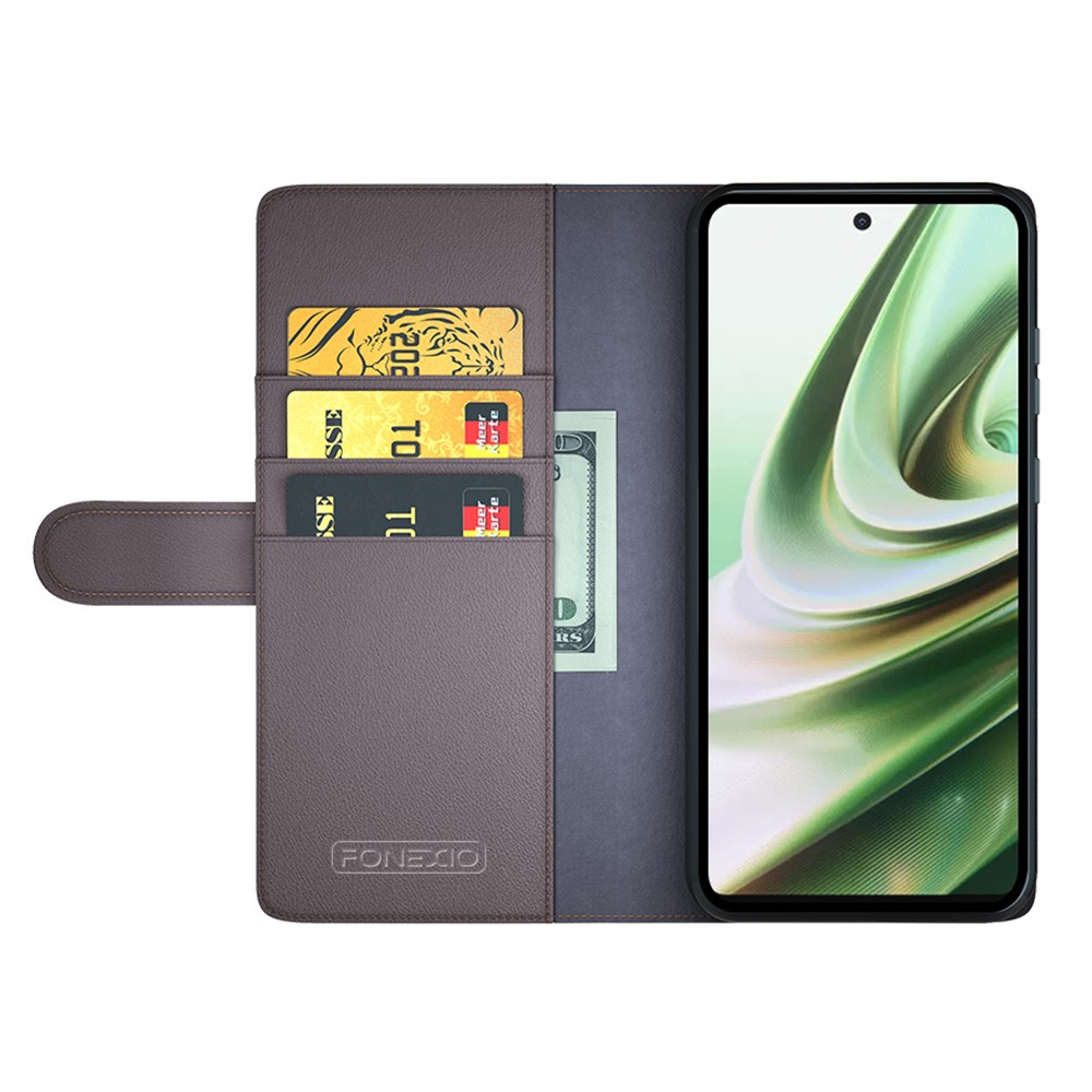  OnePlus Nord CE 3 Lite 5G Fodral Premium Äkta Läder Brun