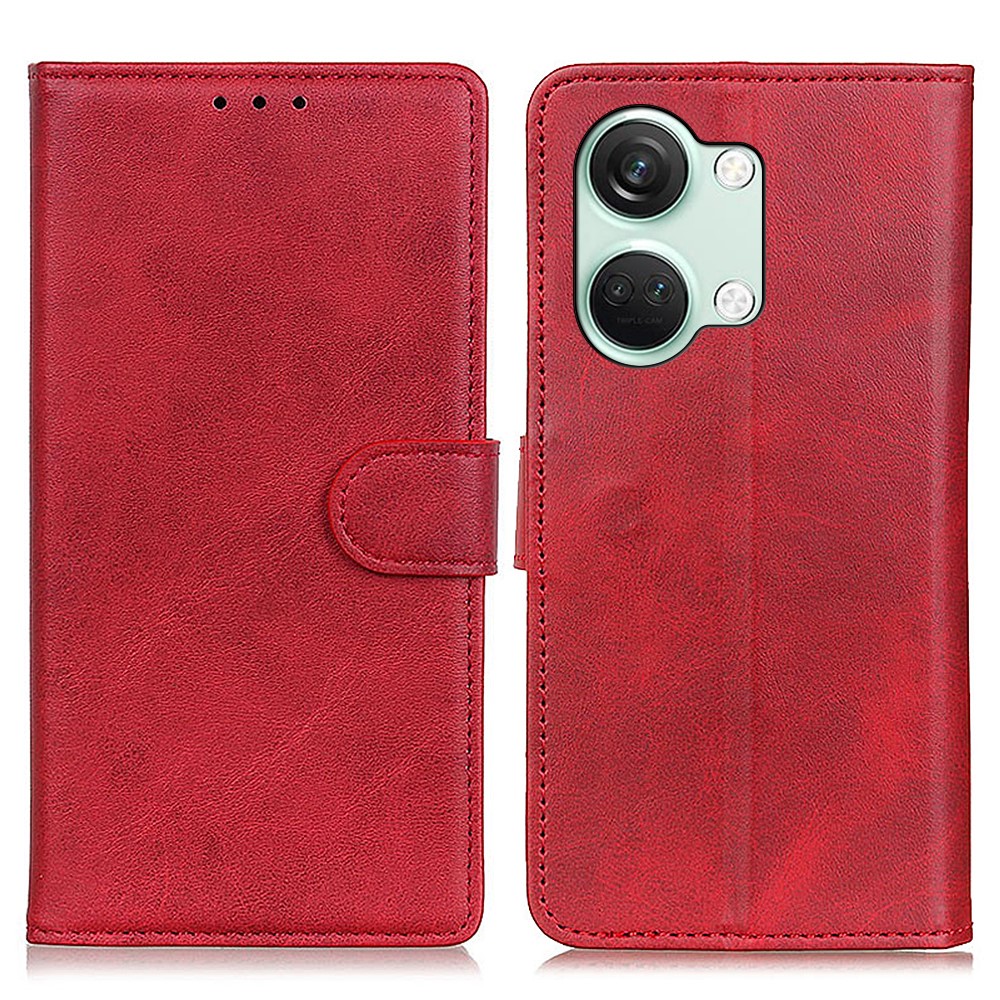  OnePlus Nord 3 5G Fodral Läder Solid Röd