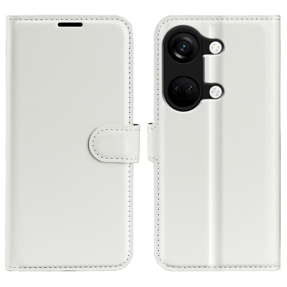 OnePlus Nord 3 5G Fodral Litchi Textur Vit
