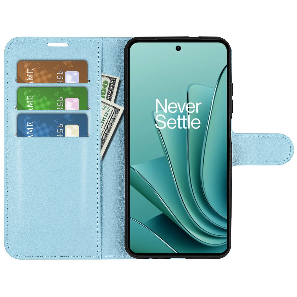  OnePlus Nord 3 5G Fodral Litchi Textur Ljus Blå