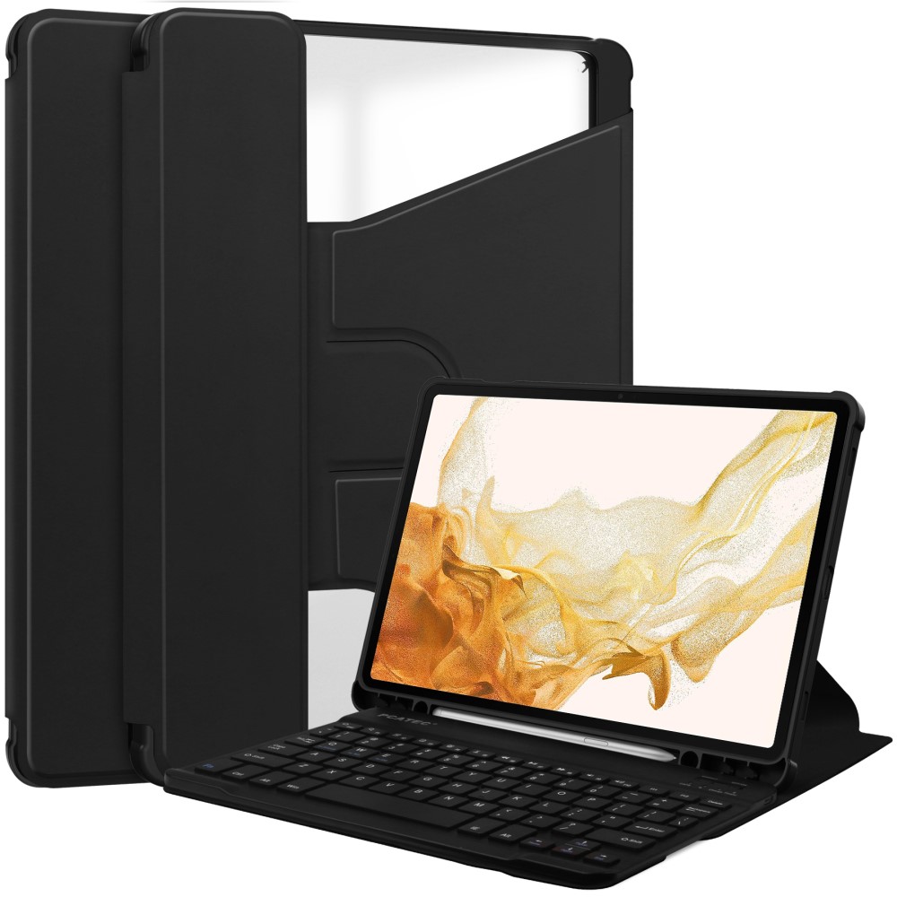  Galaxy Tab S9 Plus Fodral 360° Rotation Hybrid Svart