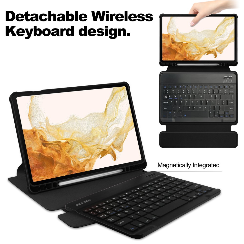  Galaxy Tab S9 Plus Fodral 360° Rotation Hybrid Svart