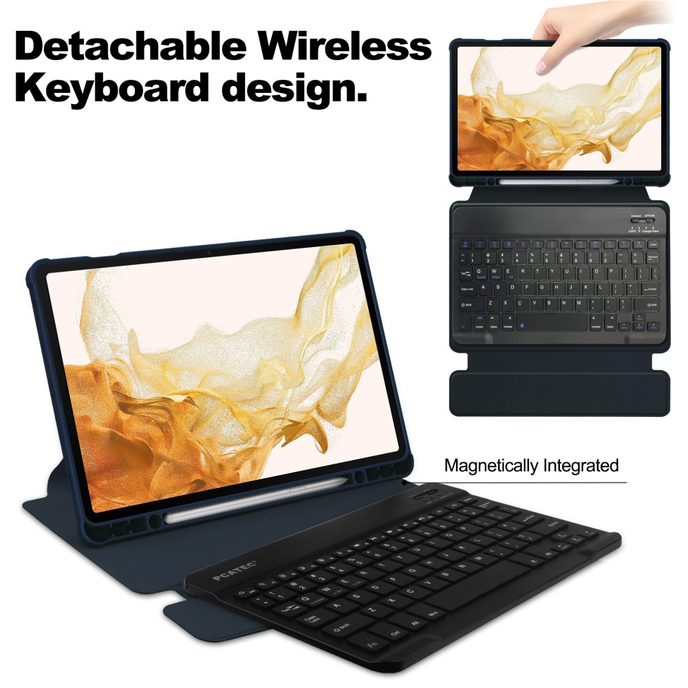  Galaxy Tab S9 Plus Fodral 360° Rotation Hybrid Mörk Blå