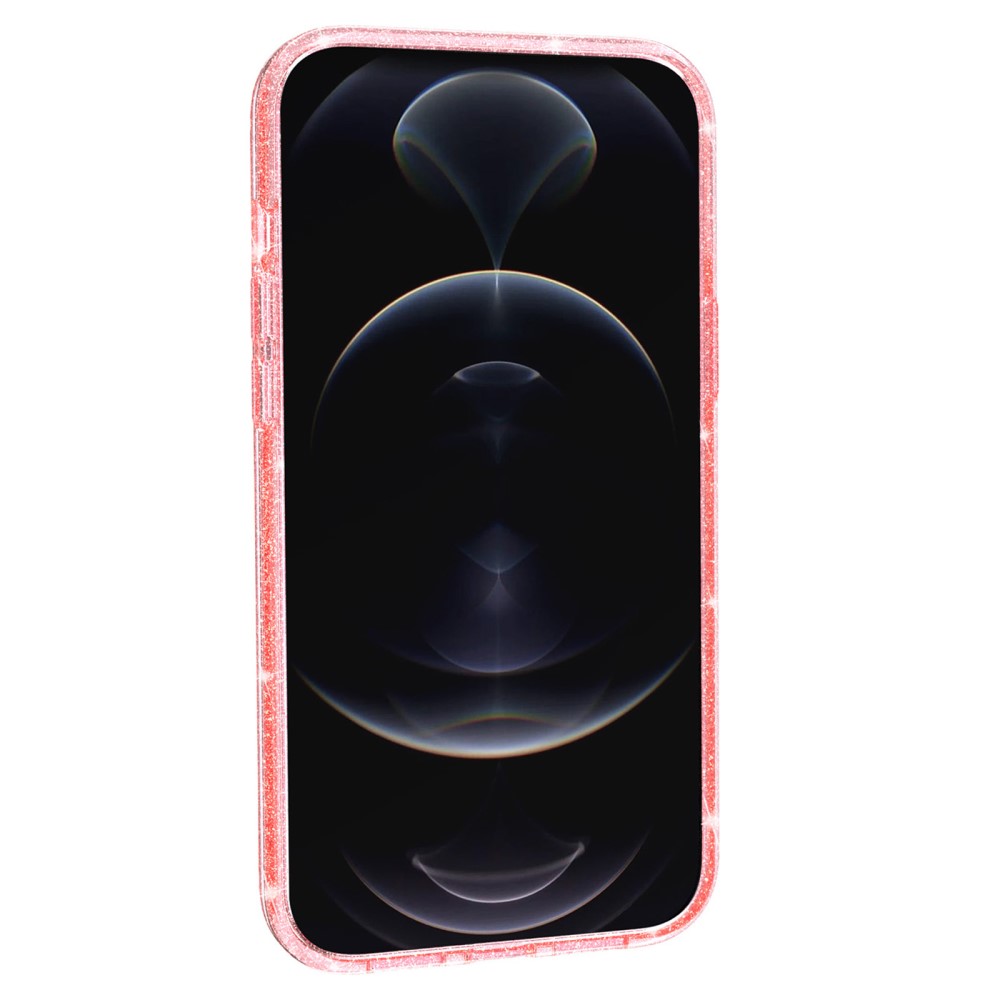  iPhone 15 Skal Hybrid Glitter Rosa