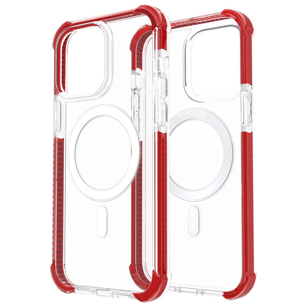  iPhone 15 Skal MagSafe Shockproof Hybrid Röd