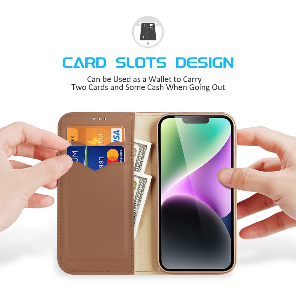 DUX DUCIS DUX DUCIS iPhone 15 Fodral Hivo RFID Läder Brun