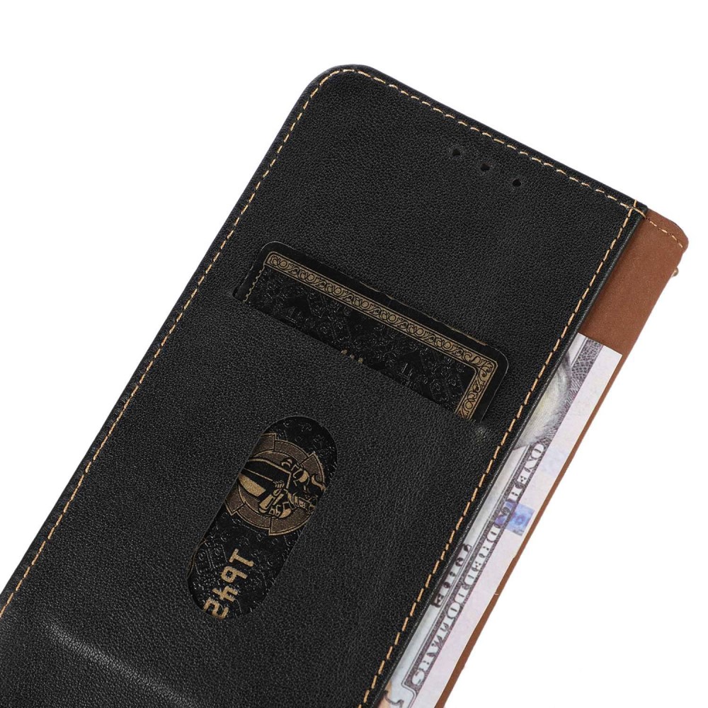 KHAZNEH KHAZNEH iPhone 15 Fodral RFID Flip Äkta Läder Svart