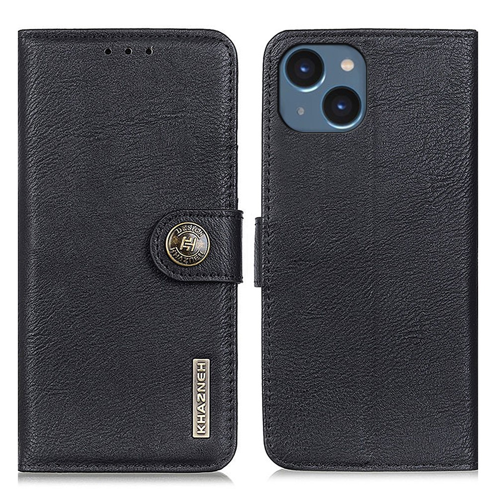 KHAZNEH KHAZNEH iPhone 15 Fodral Läder Svart