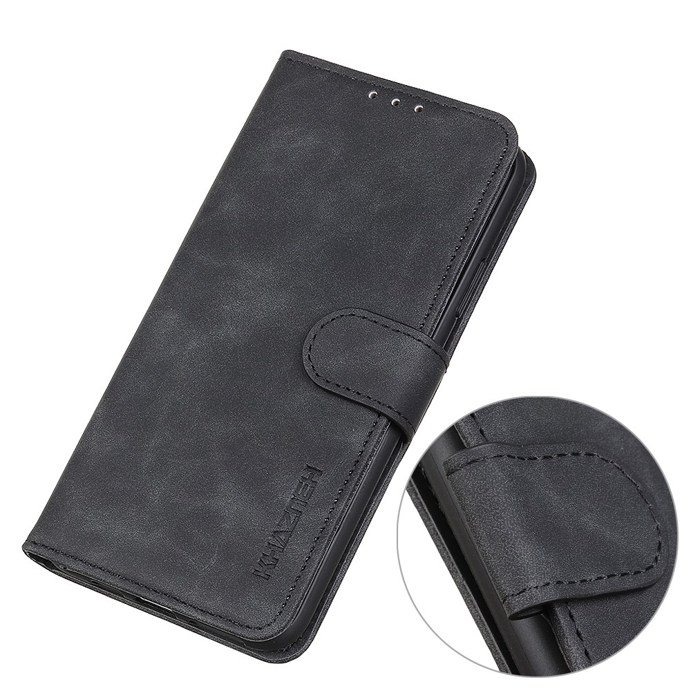 KHAZNEH KHAZNEH iPhone 15 Fodral Retro Läder Svart