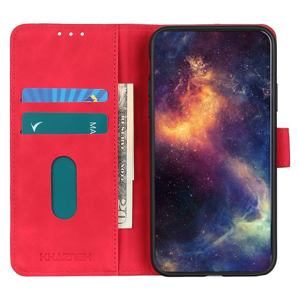 KHAZNEH KHAZNEH iPhone 15 Fodral Retro Läder Röd