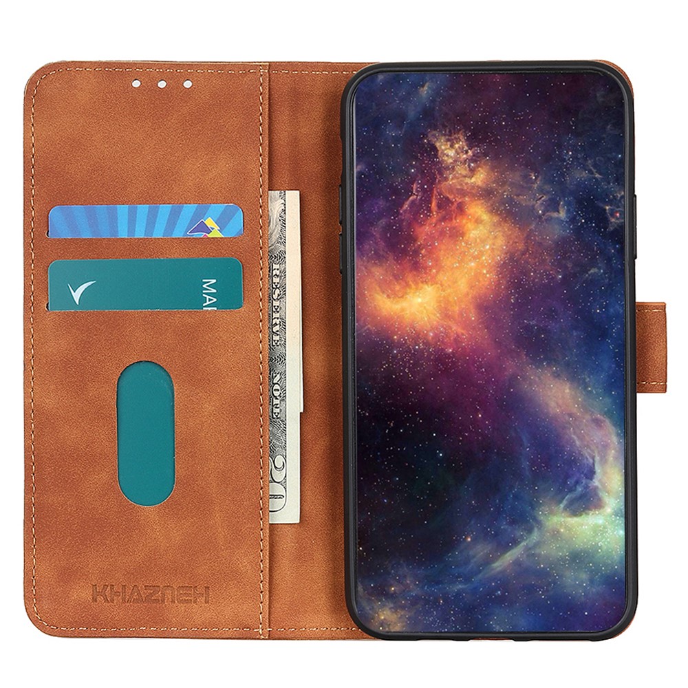 KHAZNEH KHAZNEH iPhone 15 Fodral Retro Läder Brun