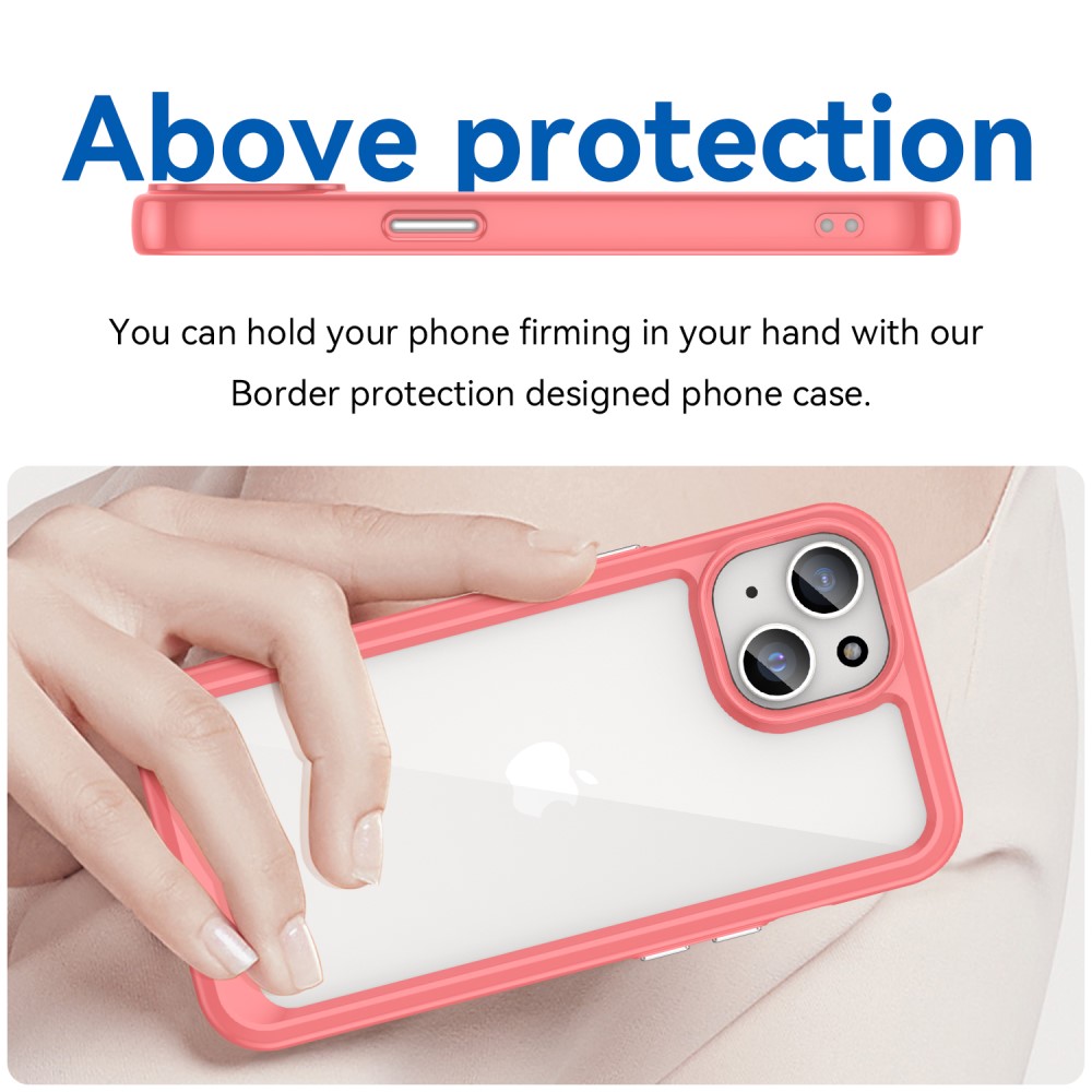  iPhone 15 Skal Akryl/TPU Röd
