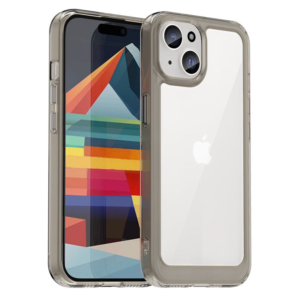  iPhone 15 Skal Akryl/TPU Transparent Grå