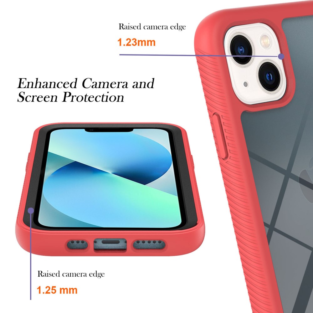  iPhone 15 Skal 360 Hybrid Shockproof Röd