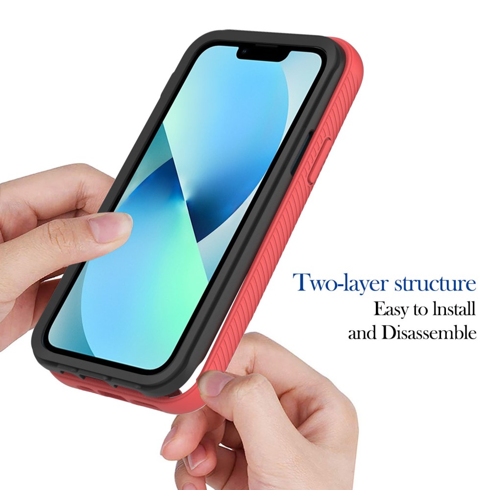  iPhone 15 Skal 360 Hybrid Shockproof Röd