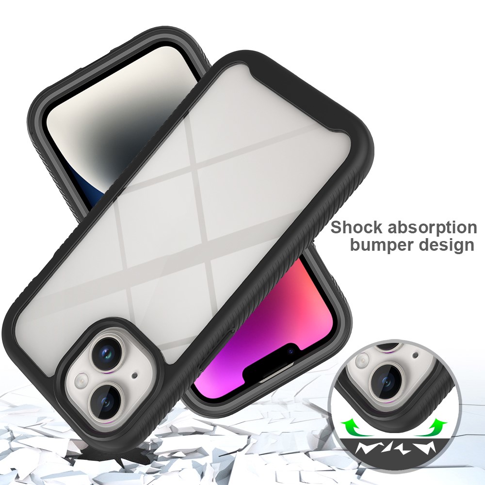  iPhone 15 Skal Shockproof Med Frontram Mörk Blå