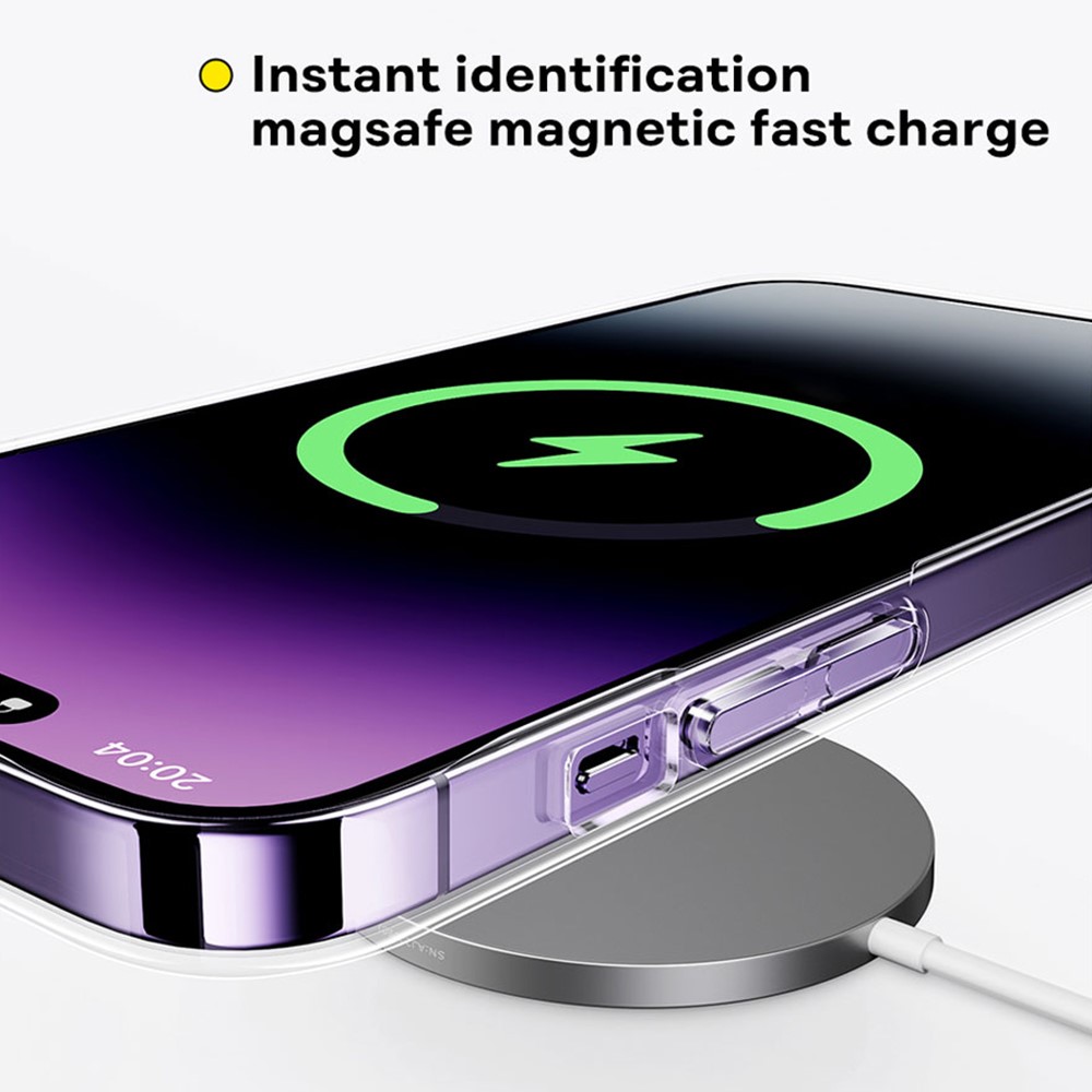 BASEUS BASEUS iPhone 15 Skal MagSafe Lucent Series Transparent