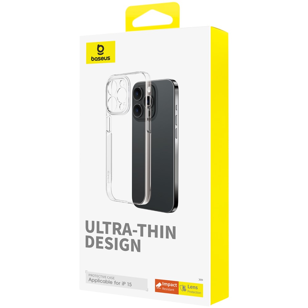 BASEUS BASEUS iPhone 15 Skal Lucent Series Transparent
