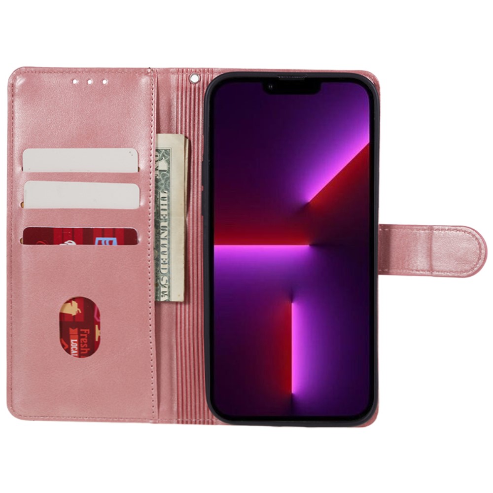  iPhone 15 Fodral PU Läder Roséguld