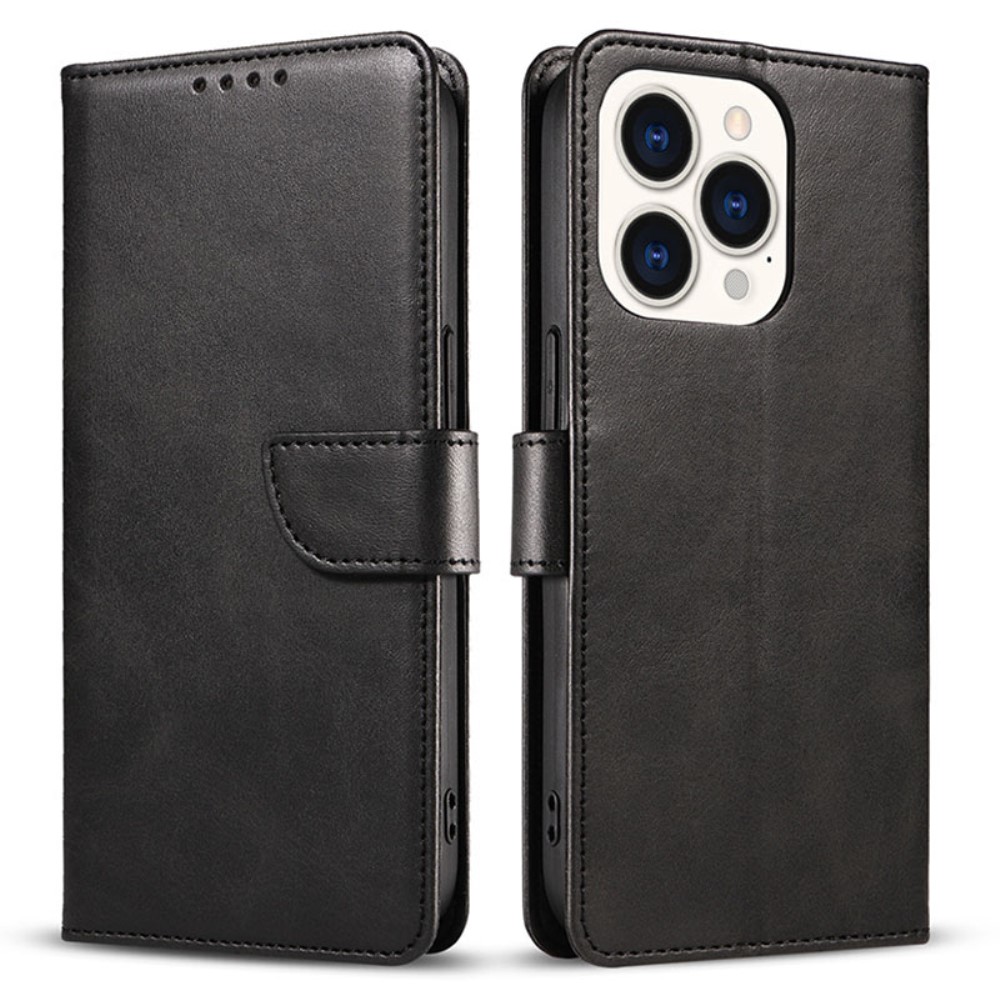  iPhone 15 Fodral Läder Svart
