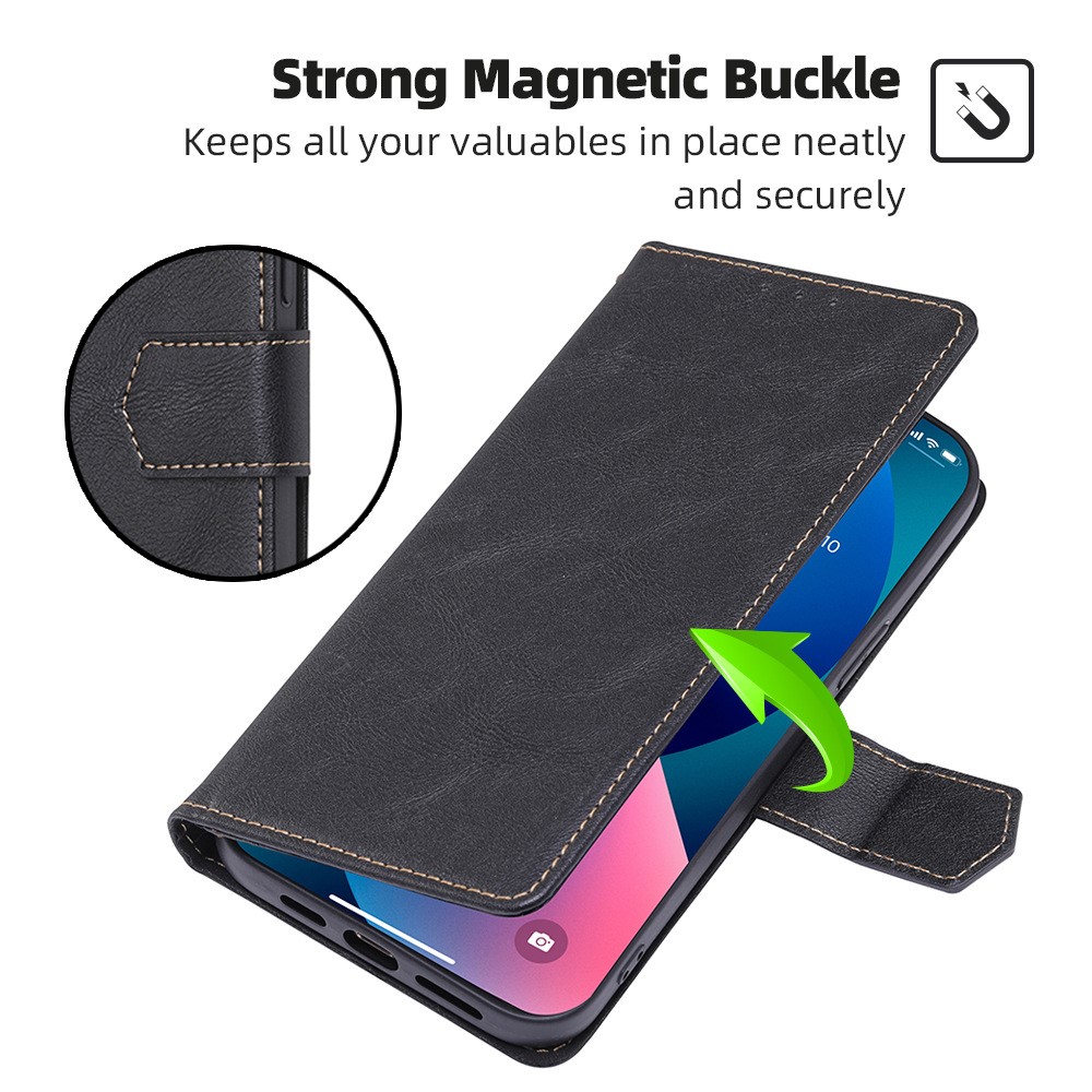  iPhone 15 Fodral RFID Läder Svart