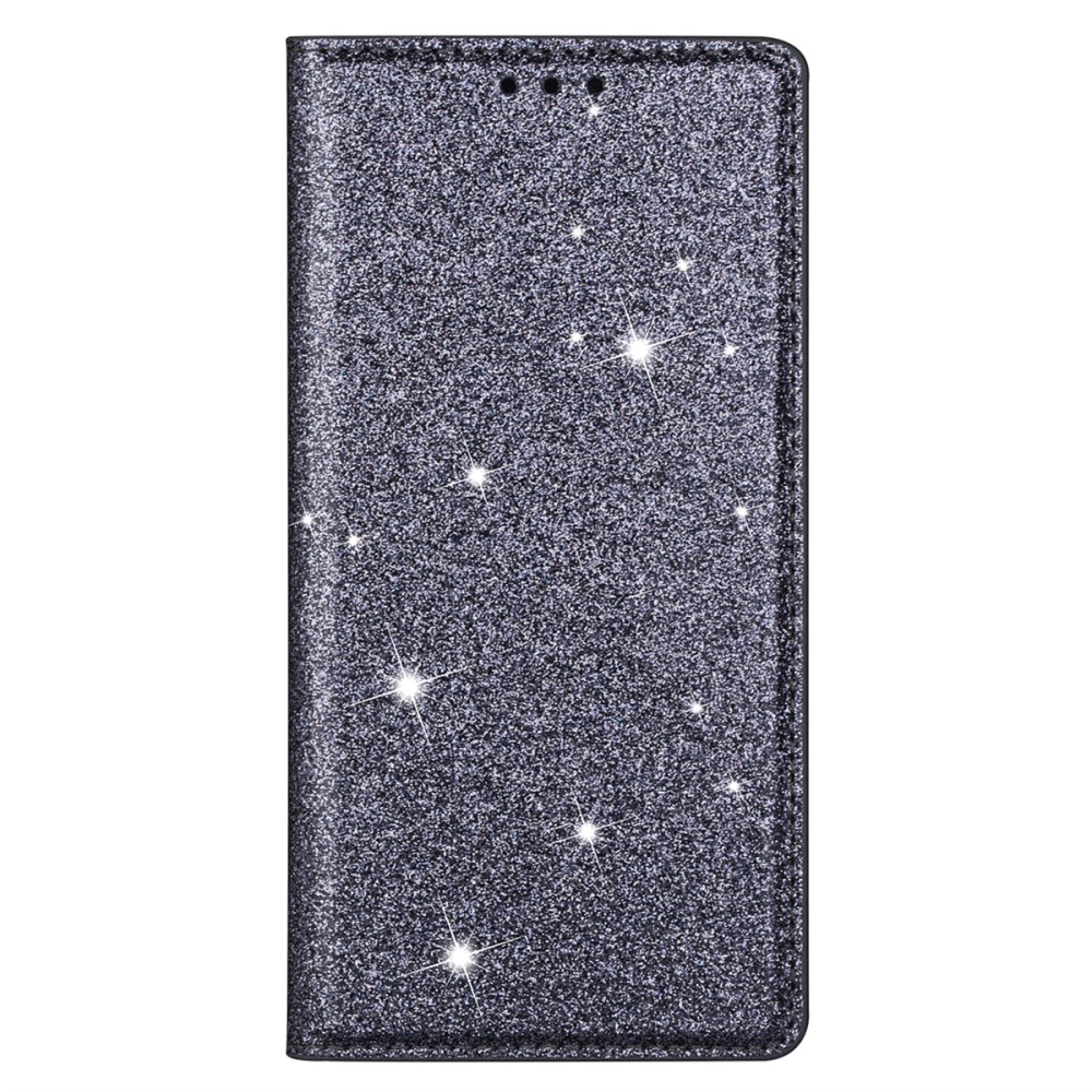  iPhone 15 Fodral Flip Glitter Grå