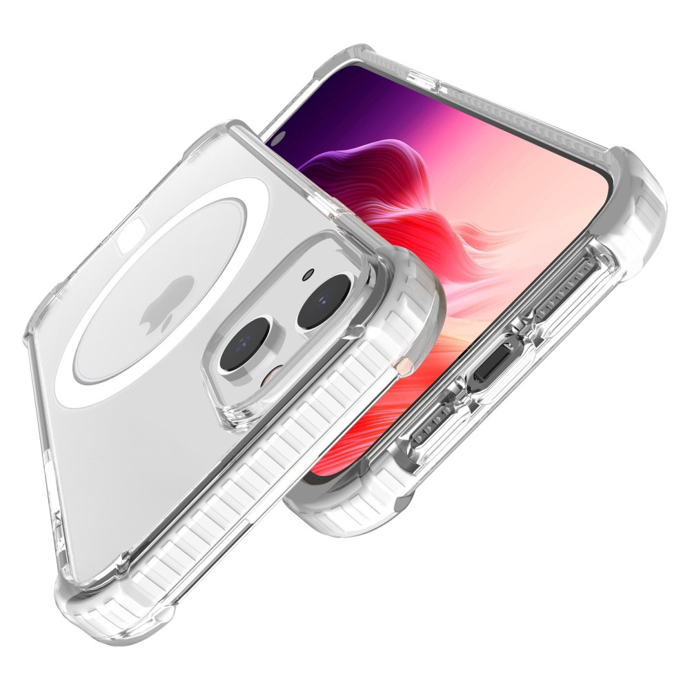  iPhone 15 Plus Skal MagSafe Shockproof Hybrid Vit