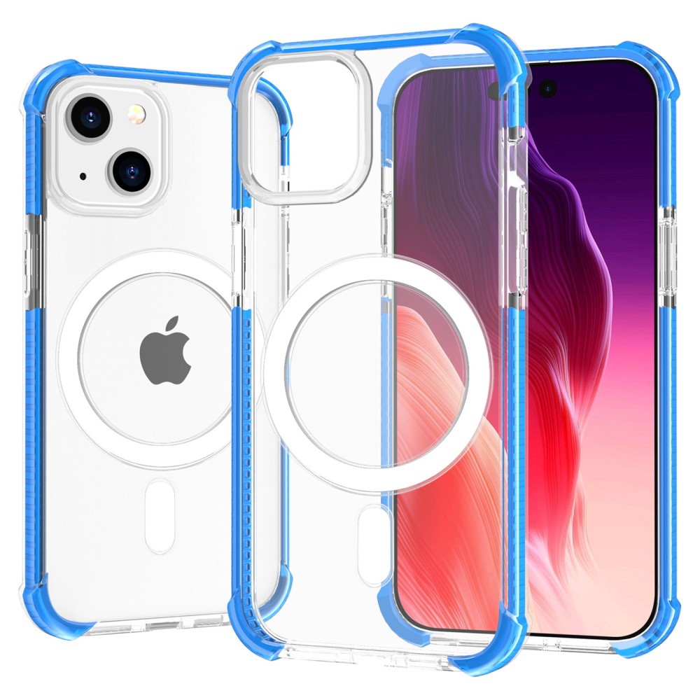  iPhone 15 Plus Skal MagSafe Shockproof Hybrid Blå