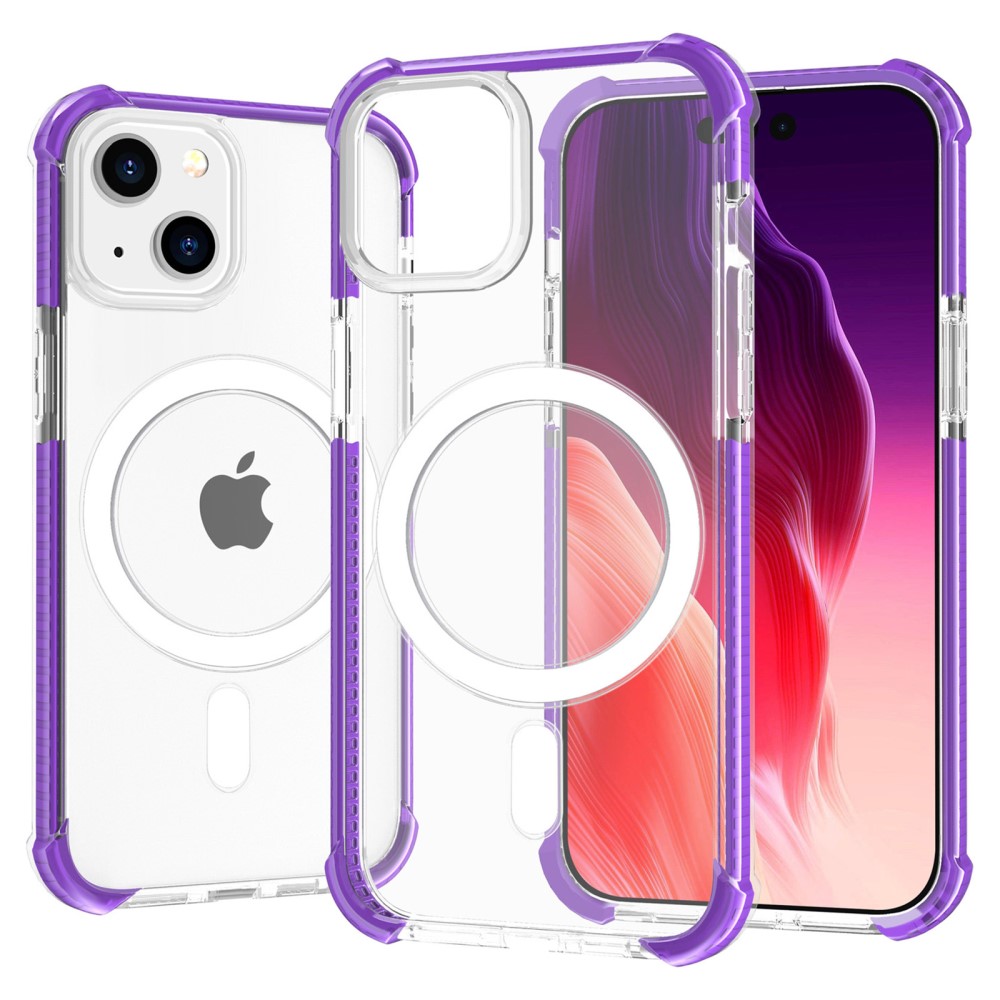  iPhone 15 Plus Skal MagSafe Shockproof Hybrid Lila