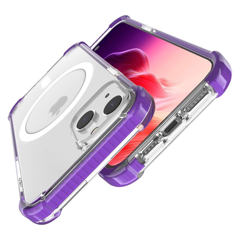  iPhone 15 Plus Skal MagSafe Shockproof Hybrid Lila